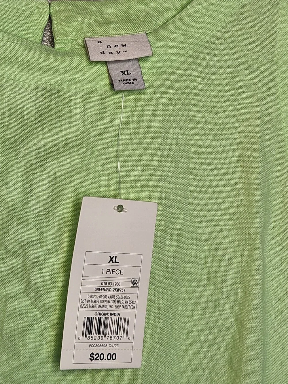 A New Day Sleeveless Linen Blend Sleeveless Dress Size XL - Picture 3 of 12